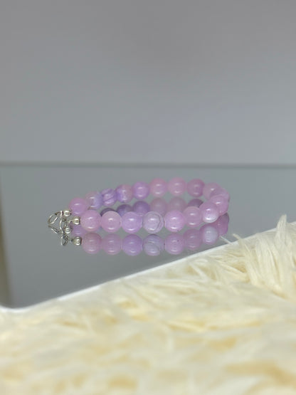 Pink Agate Sphere Bracelet