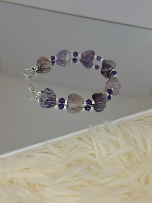 Brazalete Corazones Amatista
