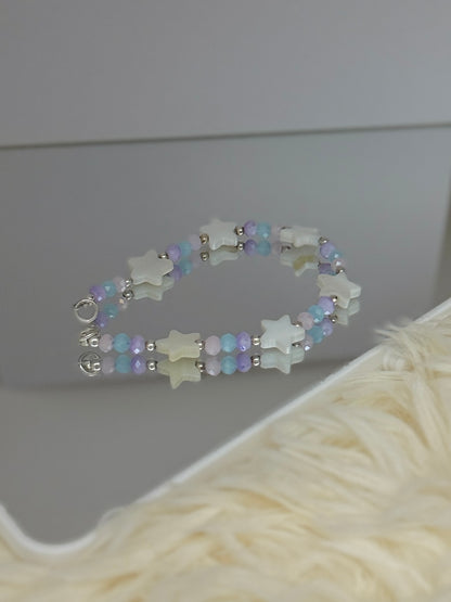 Brazalete estrellas blancas y cristales