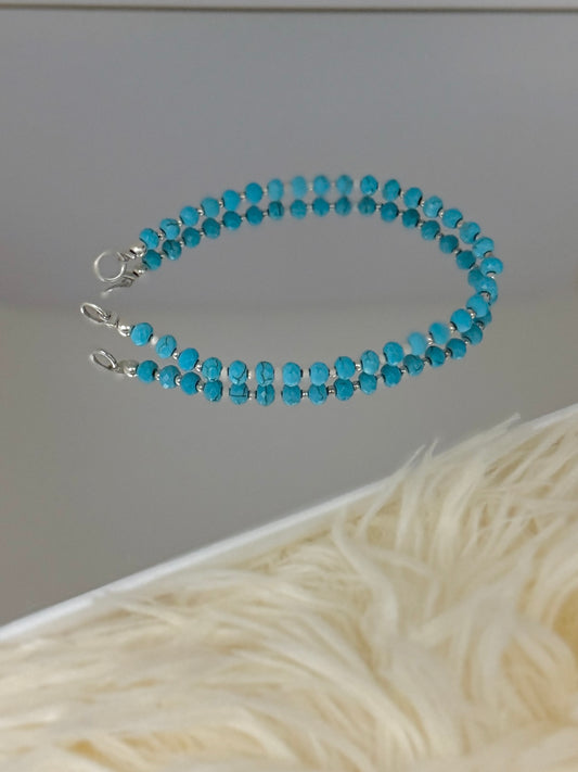 Brazalete Turquesas y plata
