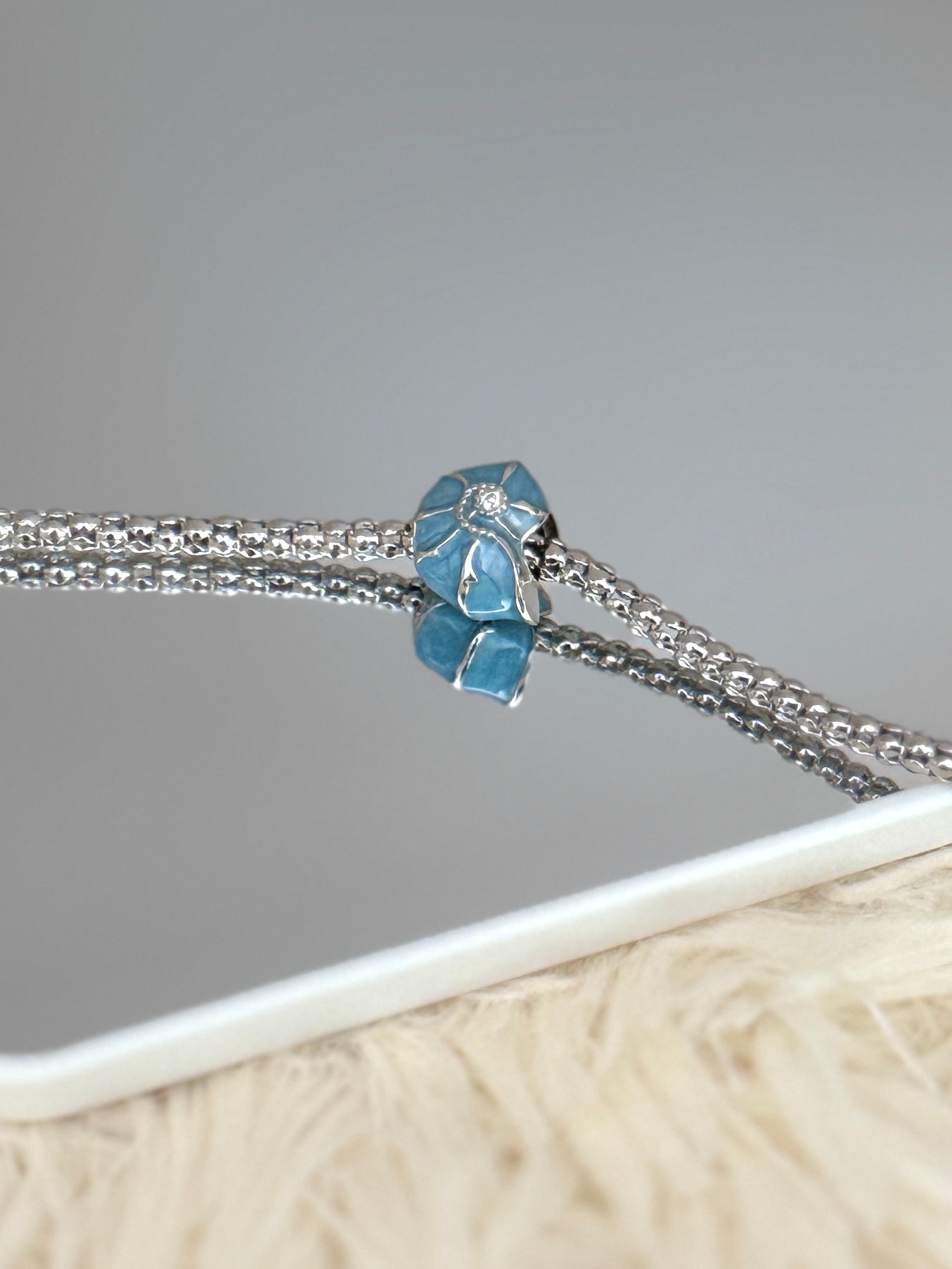 Blue Snail Charm