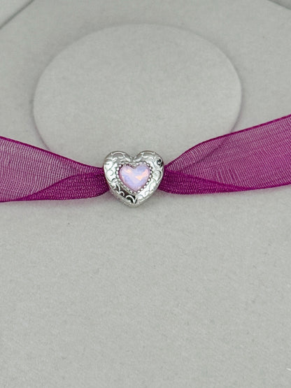 Swan and Heart Charm