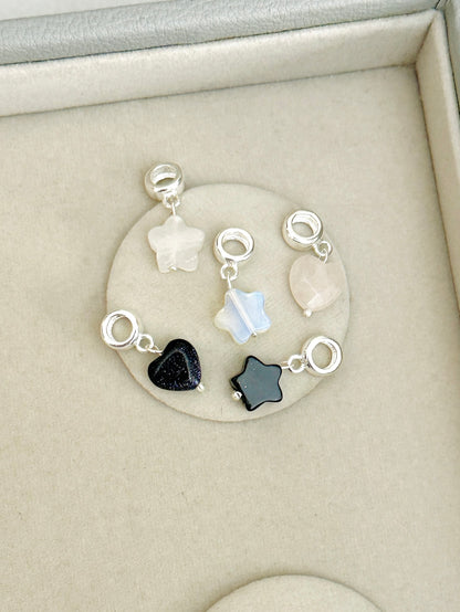 Open heart charm