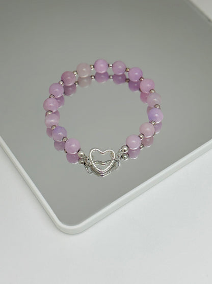 Pink Agate Sphere Bracelet