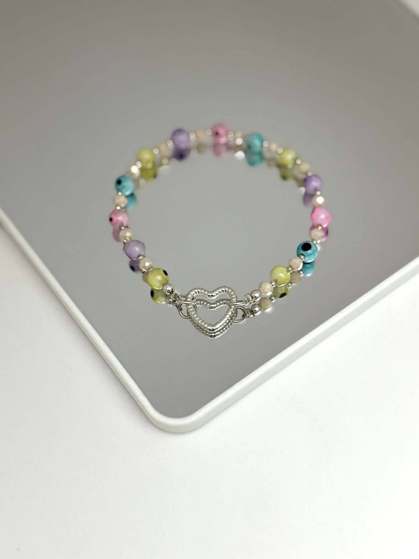 Multicolor Turkish Evil Eyes Crystal Bracelet