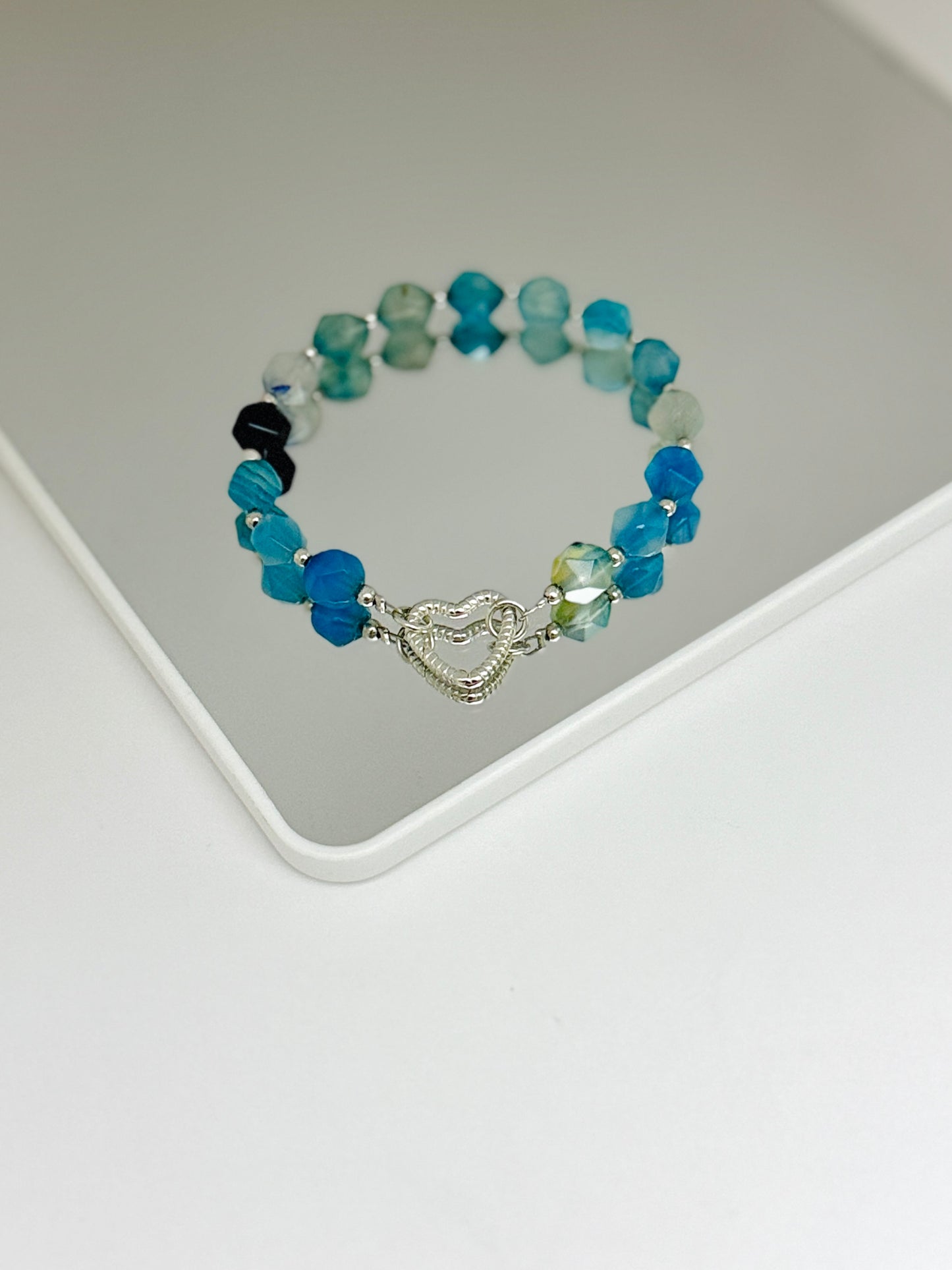 Blue Mix Agate Bracelet