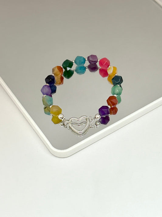 Colorful Agate Bracelet