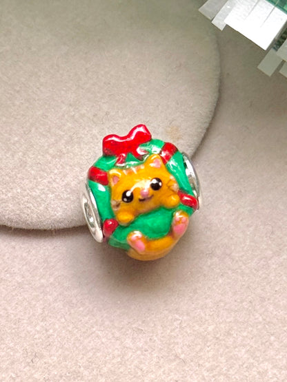 Charm Gato en Corona de Adviento