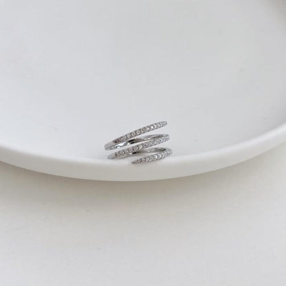 Anillo Espiral con zirconias