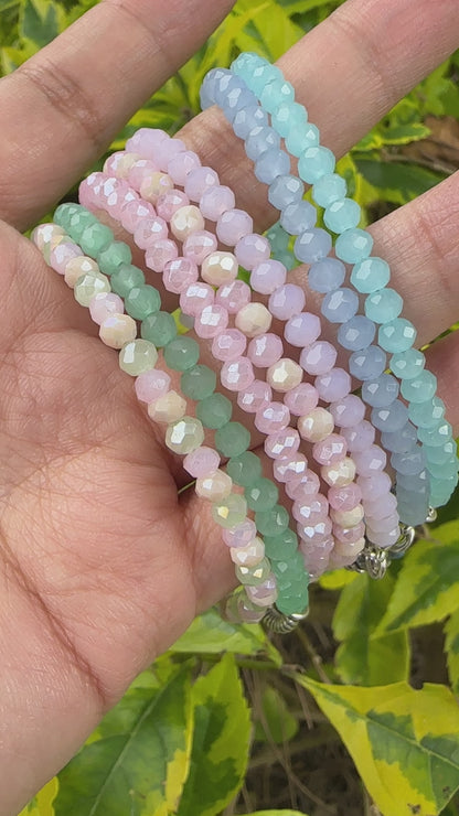Brazalete cristales pastel